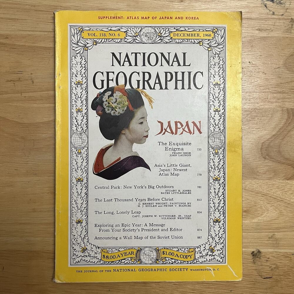 Vintage National Geographic December 1960 Japan Central Park Bible Lands Epic